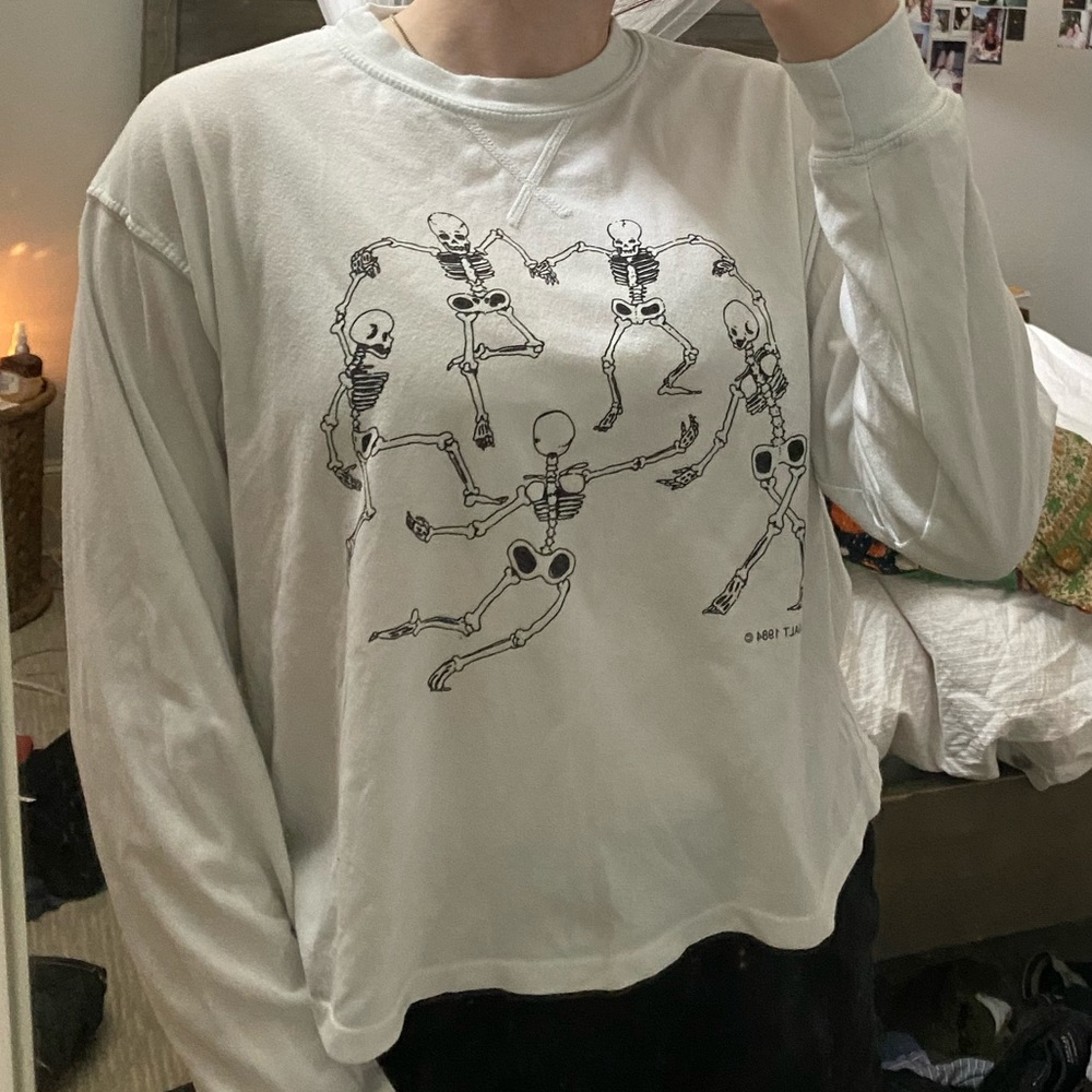 Brandy Melville Skeleton Long Sleeve Tee